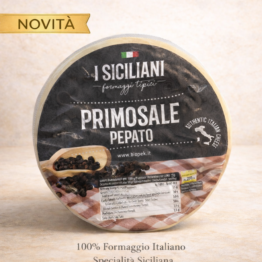 Primosale Pepato I Siciliani – Typisk siciliansk ost med svartpeppar